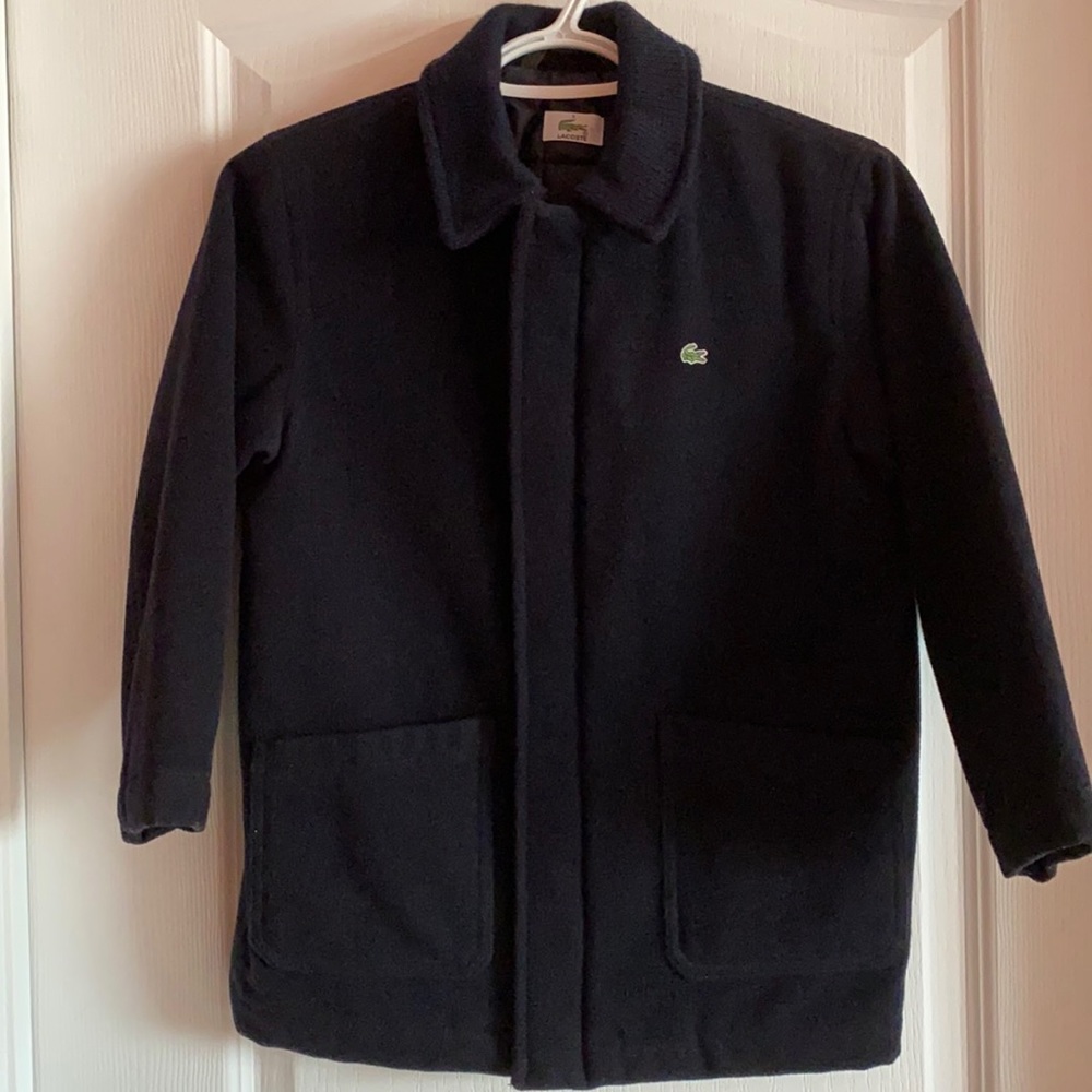 Lacoste Kids Boys Wool Coat Sz 8